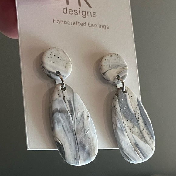 Marble Design Handmade Earrings - Picture 9 of 10